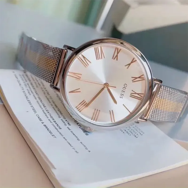 Guess Lennox Two-tone Silver Dial Fashion Ladies Watch- W1155L1